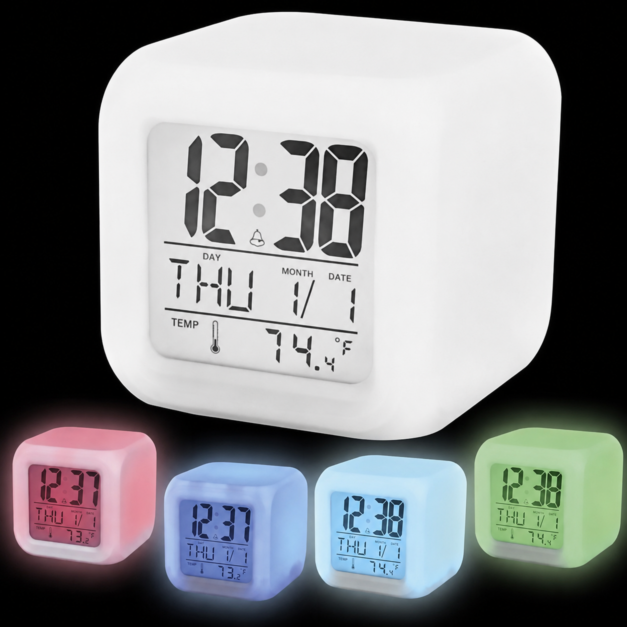 Color Changing LED  Digital Alarm Clock