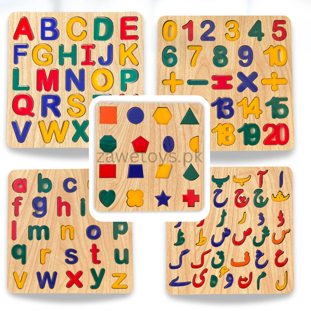 Buy 1 Get 1 Free – Montessori Wooden Puzzle Boards
