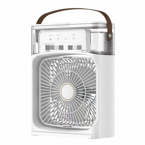 3-in-1 Portable Plastic air Cooler Fan With Color Light Humidifier Water air Cooling Car Outdoor Rv Use Mini Fan