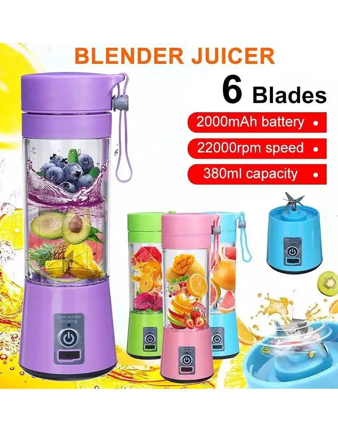 Rechargeable Portable Mini Blender Juicer